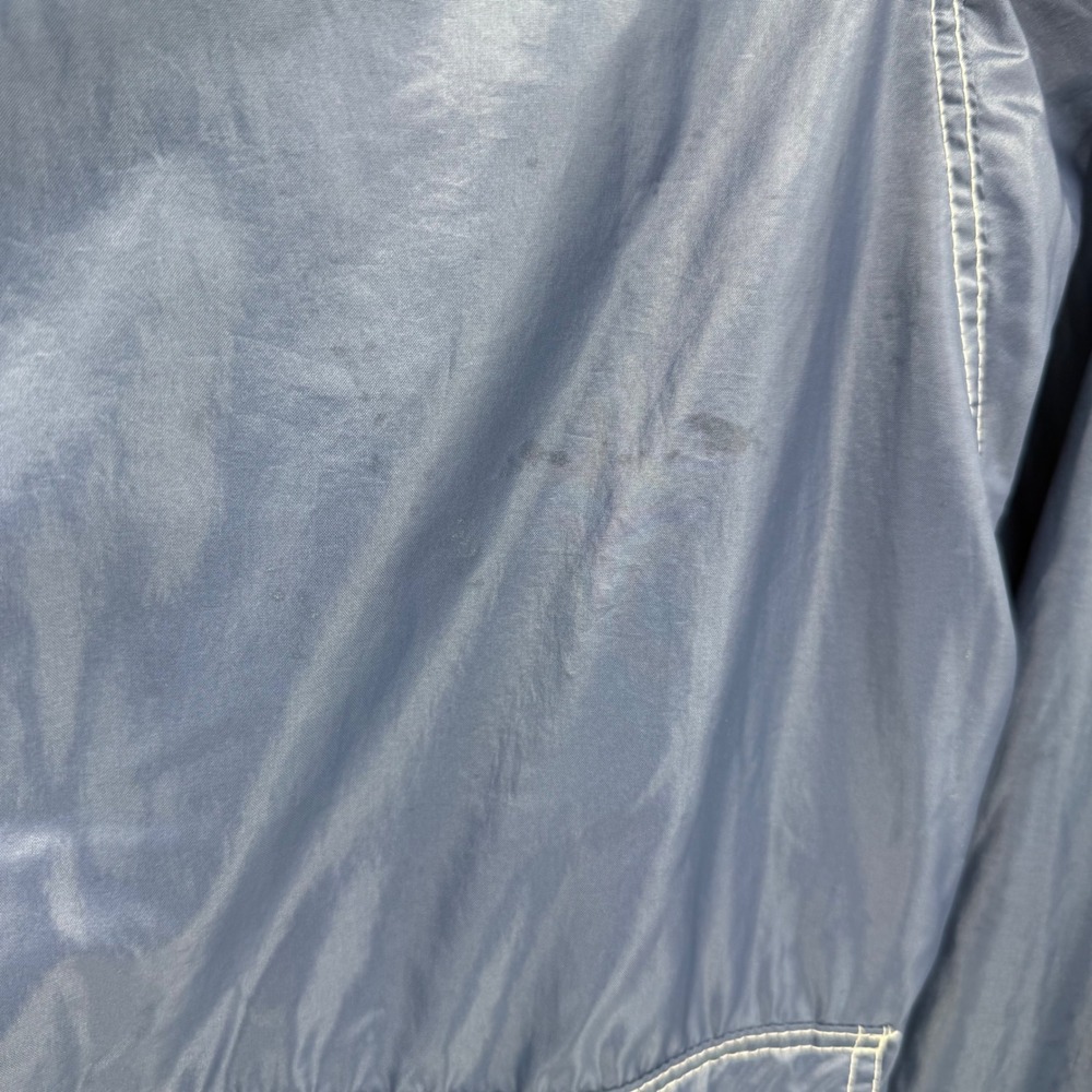 Kmart Windbreaker Women L Blue Vintage Zip Front Cropped Contrast Stitch Jacket - Picture 5 of 8